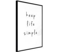 Affiche Murale Encadrée Simple Life 21 x 30 cm Noir NOIR