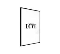 Affiche Murale Encadrée Simple Love 30 x 42 cm Noir NOIR