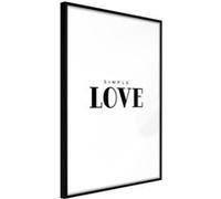 Affiche Murale Encadrée Simple Love 30 x 42 cm Noir NOIR