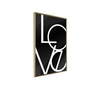Affiche Murale Encadrée Simply Love 21 x 30 cm Or