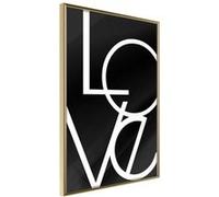 Affiche Murale Encadrée Simply Love 21 x 30 cm Or