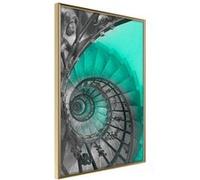 Affiche Murale Encadrée Stairway to Nowhere 21 x 30 cm Or