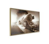 Affiche Murale Encadrée "Steam and Steel" 90 x 60 cm Or