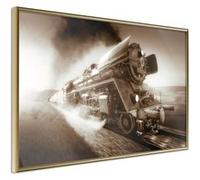 Affiche Murale Encadrée "Steam and Steel" 90 x 60 cm Or Multicolore G