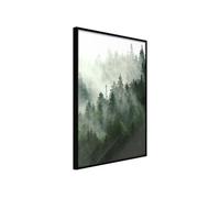 Affiche Murale Encadrée "Steaming Forest" 30 x 42 cm Noir