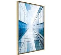Image encadrée Artgeist Poster et affiche - Steel and Glass (Blue) - 30x45 (33152)