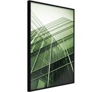 Affiche Murale Encadrée "Steel and Glass Green" 21 x 30 cm Noir NOIR G