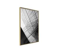 Affiche Murale Encadrée "Steel and Glass Grey" 21 x 30 cm Or