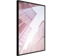 Affiche Murale Encadrée "Steel and Glass Pink" 21 x 30 cm Noir NOIR G