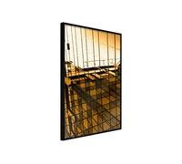 Affiche Murale Encadrée "Steel and Glass Yellow" 30 x 42 cm Noir