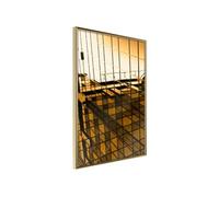 Affiche Murale Encadrée "Steel and Glass Yellow" 30 x 42 cm Or Multicolore G