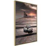 Affiche Murale Encadrée "Stones on the Pier" 40 x 60 cm Or Multicolore G