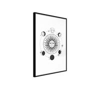 Affiche Murale Encadrée Sun and Moon 21 x 30 cm Noir