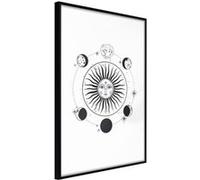 Affiche Murale Encadrée Sun and Moon 30 x 42 cm Noir