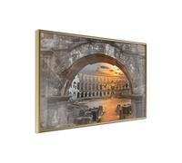 Affiche Murale Encadrée "Sunset in the Ancient City" 90 x 60 cm Or