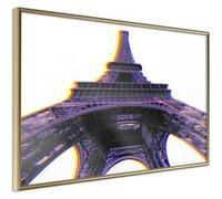 Affiche Murale Encadrée "Symbol of Paris Purple" 45 x 30 cm Or Multicolore G