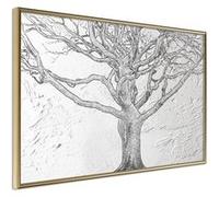 Affiche Murale Encadrée "Tangled Branches" 45 x 30 cm Or Multicolore G