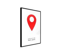 Affiche Murale Encadrée "The Best Location" 21 x 30 cm Noir