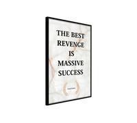 Affiche Murale Encadrée The Best Motivation 30 x 42 cm Noir NOIR