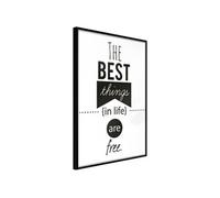 Affiche Murale Encadrée "The Best Things " 40 x 60 cm Noir