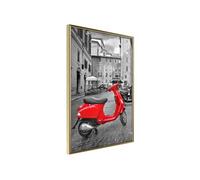 Affiche Murale Encadrée "The Most Beautiful Scooter" 21 x 30 cm Or
