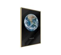 Affiche Murale Encadrée The Solar System Earth 21 x 30 cm Or