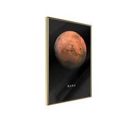 Affiche Murale Encadrée The Solar System Mars 21 x 30 cm Or