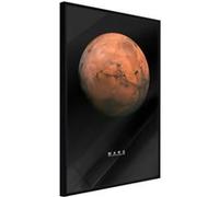 Affiche Murale Encadrée The Solar System Mars 30 x 42 cm Noir