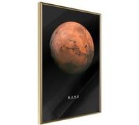 Affiche Murale Encadrée The Solar System Mars 30 x 42 cm Or
