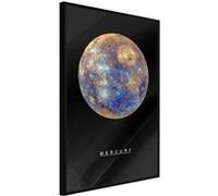 Affiche Murale Encadrée "The Solar System Mercury" 21 x 30 cm Noir NOIR G