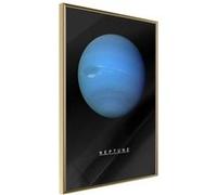 Affiche Murale Encadrée The Solar System Neptun 21 x 30 cm Or
