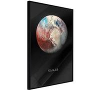 Affiche Murale Encadrée The Solar System Pluto 21 x 30 cm Noir NOIR