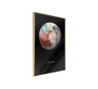 Affiche Murale Encadrée "The Solar System Pluto" 40 x 60 cm Or