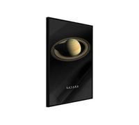 Affiche Murale Encadrée The Solar System Saturn 30 x 42 cm Noir NOIR