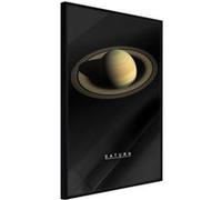Affiche Murale Encadrée The Solar System Saturn 30 x 42 cm Noir