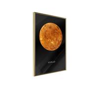 Affiche Murale Encadrée The Solar System Venus 30 x 42 cm Or