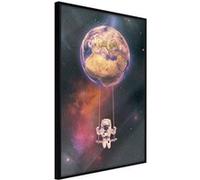 Affiche Murale Encadrée The Whole World is a Playground 21 x 30 cm Noir