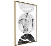 Affiche Murale Encadrée Three Shades of Marble 21 x 30 cm Or