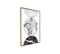 Affiche Murale Encadrée Three Shades of Marble 30 x 42 cm Or