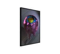Affiche Murale Encadrée "Throng of Thoughts" 30 x 42 cm Noir