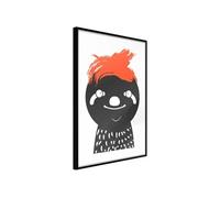 Affiche Murale Encadrée "Through Life With a Smile " 30 x 42 cm Noir