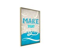 Affiche Murale Encadrée Today I 21 x 30 cm Or