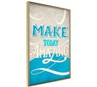 Affiche Murale Encadrée Today I 21 x 30 cm Or