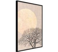 Affiche Murale Encadrée Tree in the Morning 30 x 42 cm Noir