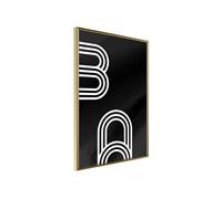 Affiche Murale Encadrée Twisted Paper Clips 20 x 30 cm Or