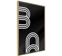 Affiche Murale Encadrée "Twisted Paper Clips" 21 x 30 cm Or Multicolore G