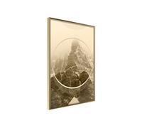 Affiche Murale Encadrée "Unconquered Peak" 21 x 30 cm Or