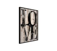 Affiche Murale Encadrée "Vintage Love" 21 x 30 cm Noir NOIR G