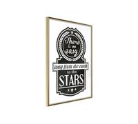 Affiche Murale Encadrée "Way to the Stars " 21 x 30 cm Or