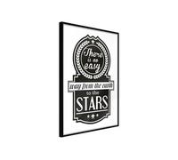 Affiche Murale Encadrée "Way to the Stars " 30 x 42 cm Noir